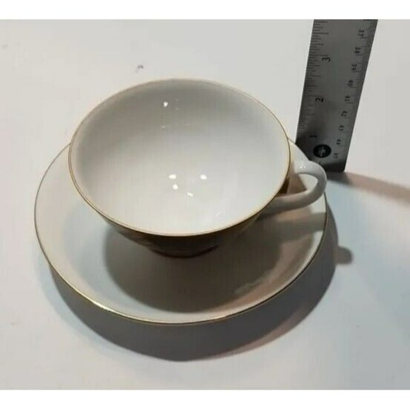 Vtg KRN Handpainted Teacups And Saucers Brown & White China (4) Extremely Rare - Picture 13 of 13